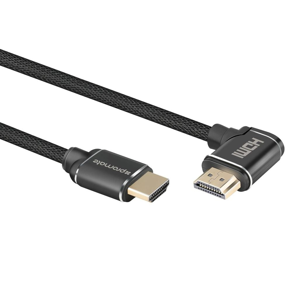 PROMATE 1.5m 4K HDMI cable. Right Angle, 4K Ultra HD.