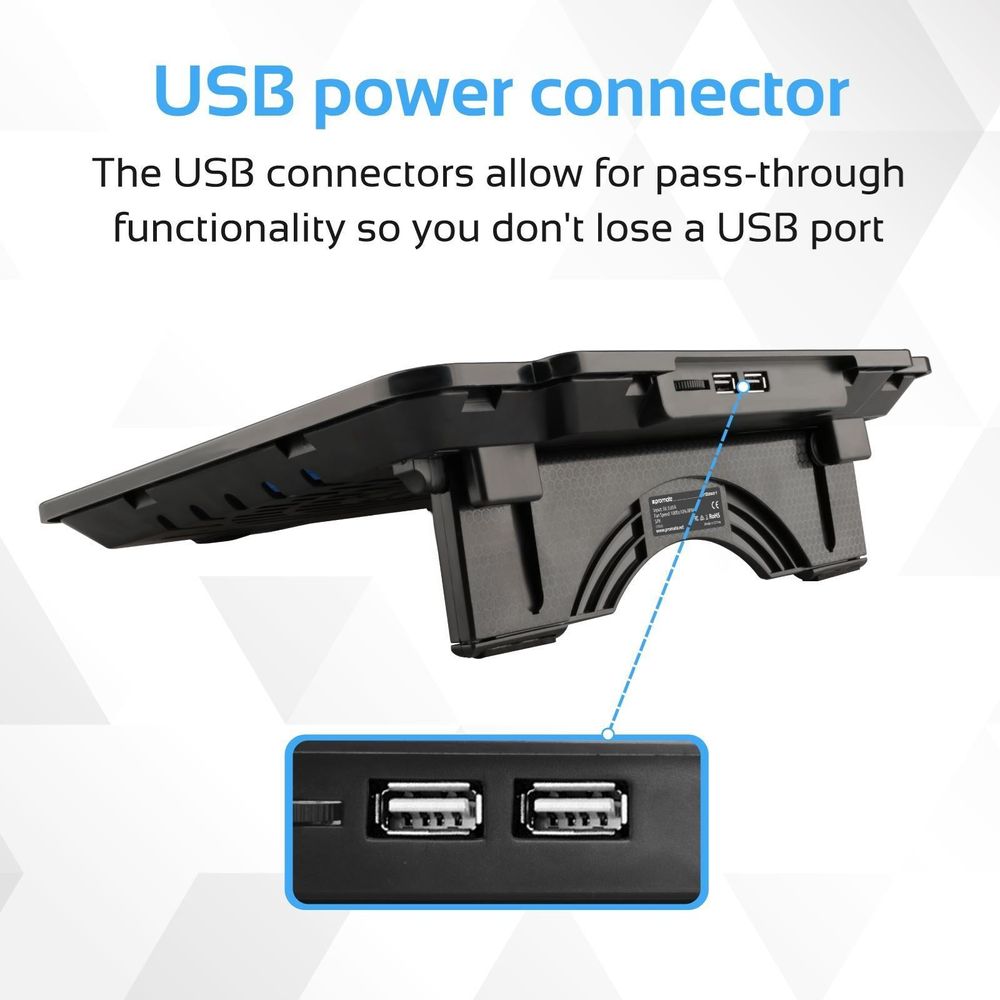 PROMATE Laptop Cooling Pad with Silent Fan. Adjust height. 2x High- performance 140mm fans.