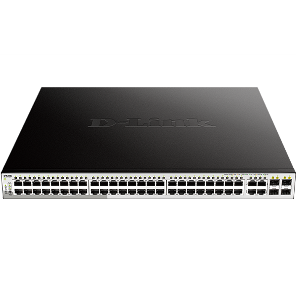 D-Link DGS-1210-52MP 52-Port Gigabit Smart Managed PoE Switch with 52 RJ45 ports and 4 SFP (Combo) Ports