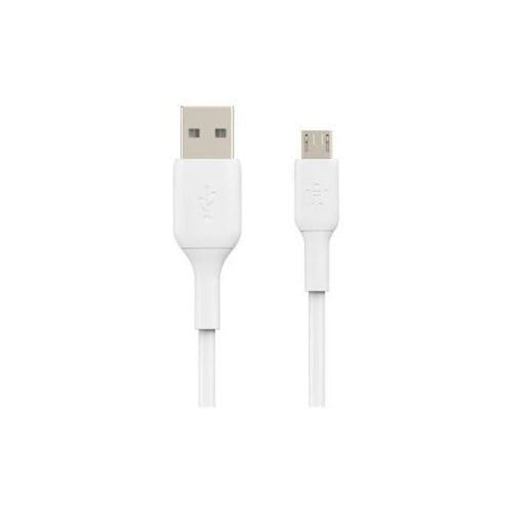 CAB005BT1MWH - Belkin Micro-USB/USB Data Transfer Cable - 1 m Micro-USB/USB Data Transfer Cable - First End: USB Type A - Second End: Micro USB - White