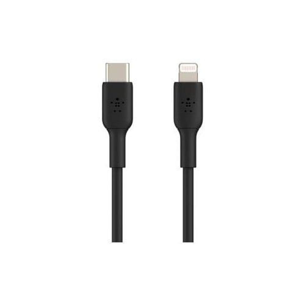 CAA004BT2MBK - Belkin Lightning/USB-C Data Transfer Cable - 2 m Lightning/USB-C Data Transfer Cable - First End: Lightning - Second End: USB Type C - MFI - Black