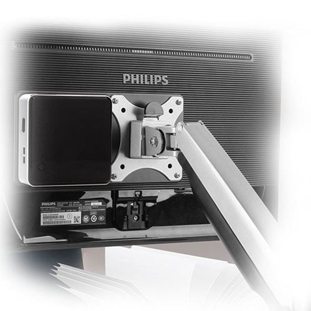 BRATECK VESA Mount Holder for Intel NUC PC. Mount Intel NUC with monitor arm simultaneously