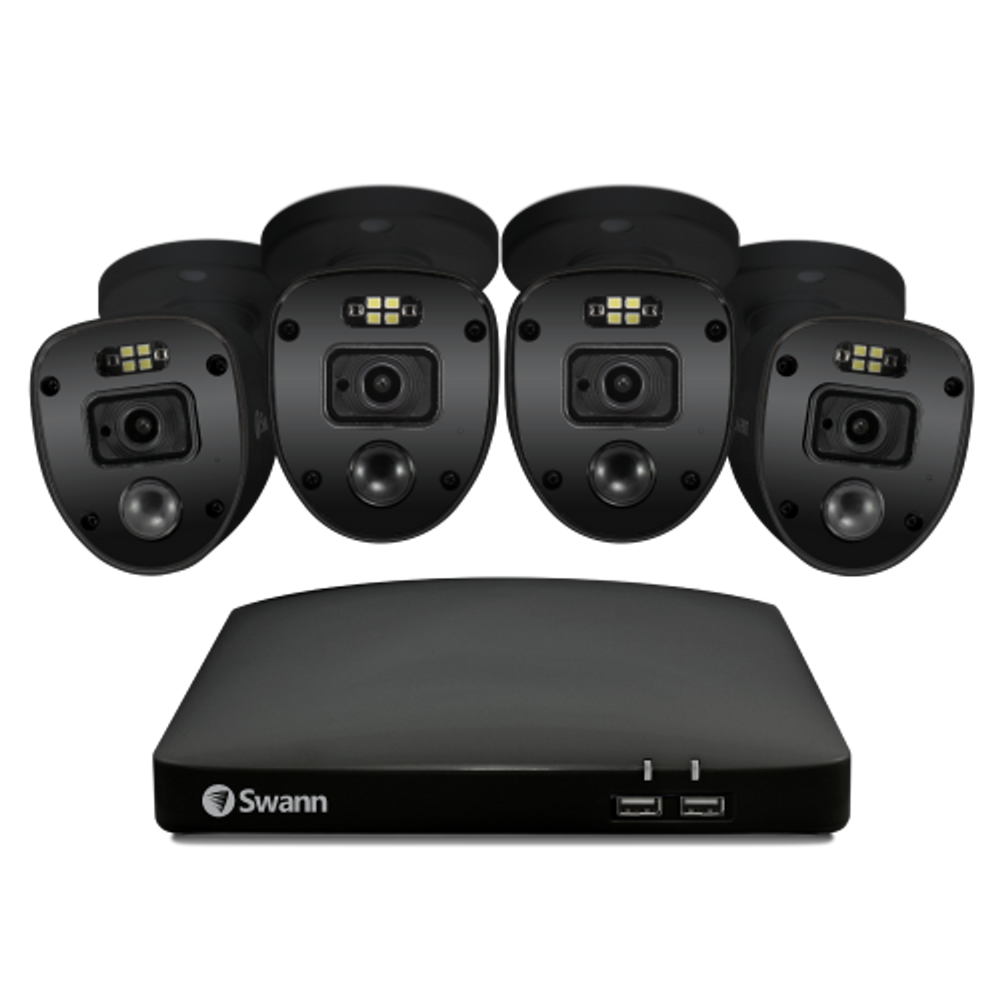 Swann SWDVK-446854SLB-AU Black Enforcer 4 Camera 4 Channel 1080p Full HD DVR Security System