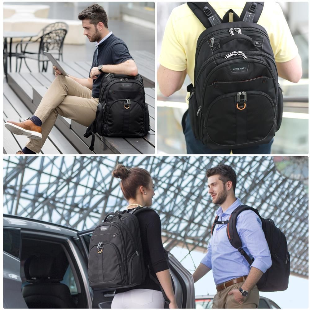 EVERKI EKP121S15 Atlas Checkpoint Friendly Laptop Backpack, 11''~15.6'' Adaptable Compartment