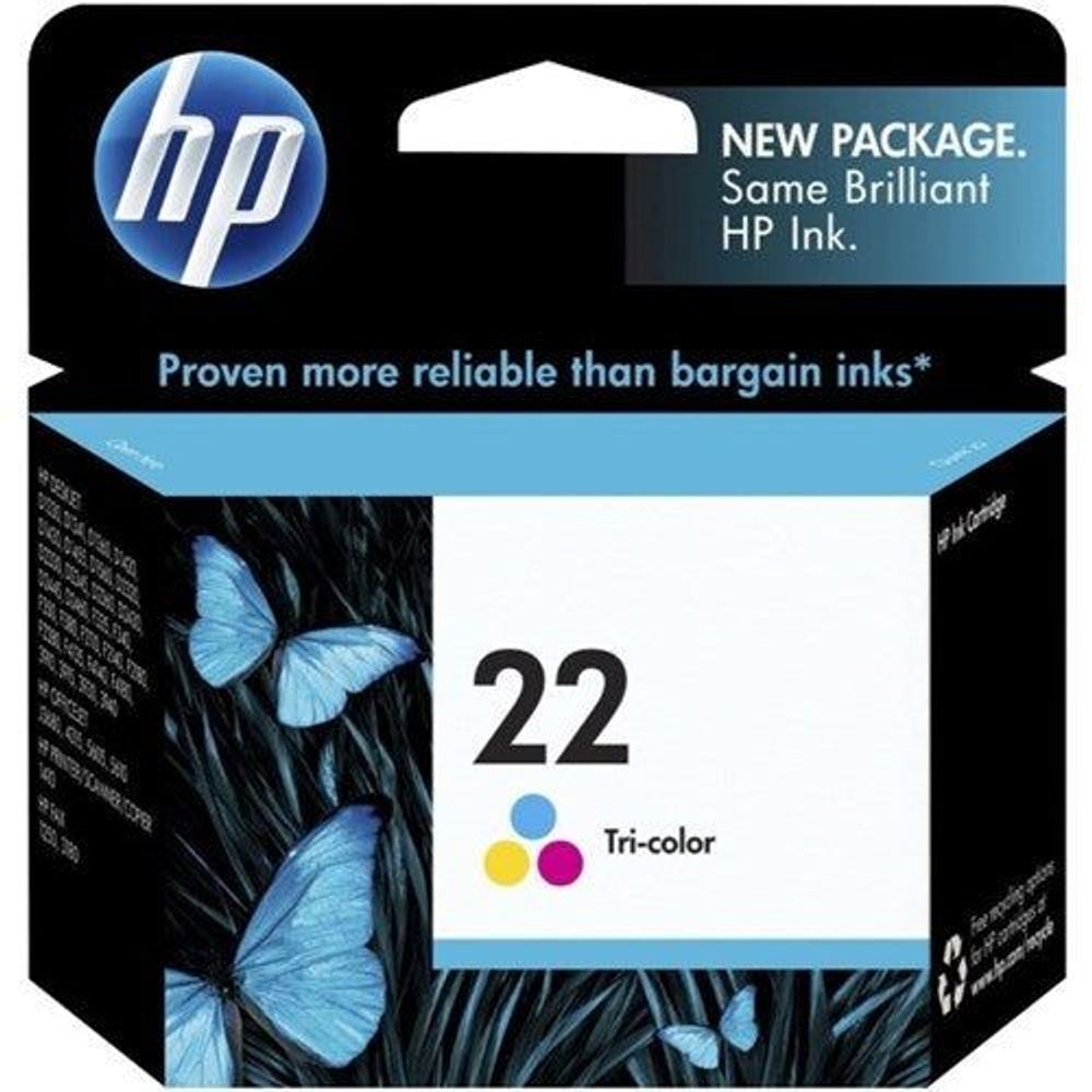 HP 22 Tri-Colour Ink Cartridge