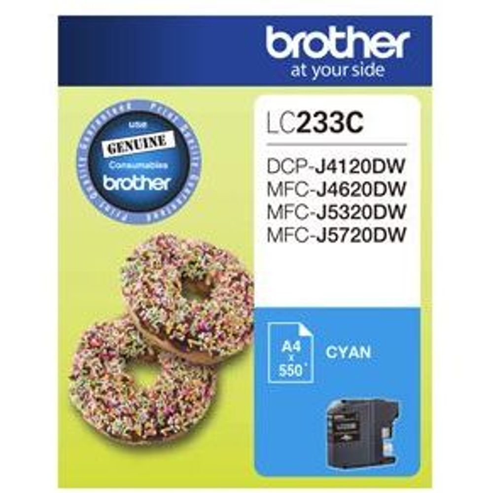 Brother LC233 Ink Cartridges Cyan