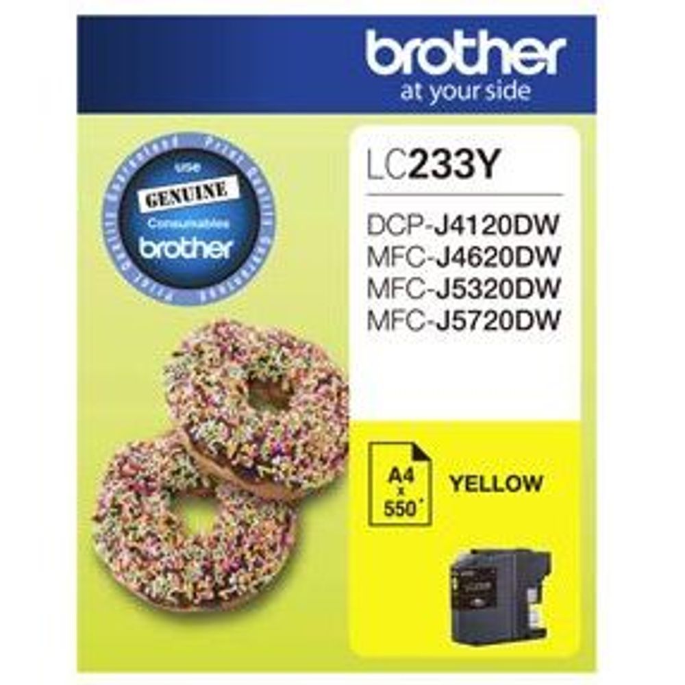 Brother LC233 Ink Cartridges Yellow