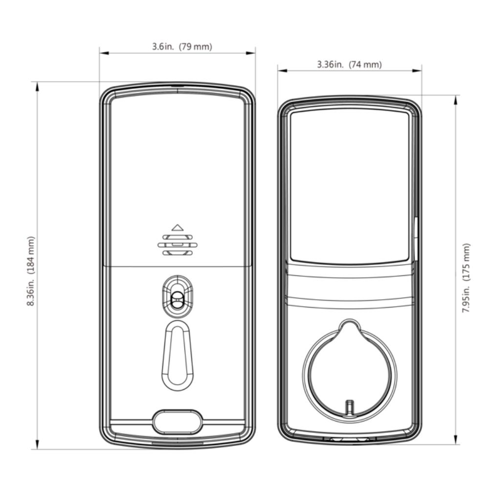 Lockly PGD728F MB - Secure Plus Deadbolt lock, Fingerprint, BT, Passcode Patent MB