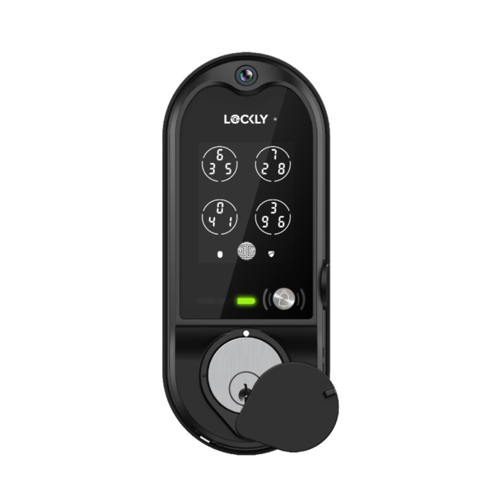 Lockly PGD798 MB - Vision Smart Deadbolt Lock + Video Doorbell - Matt Black