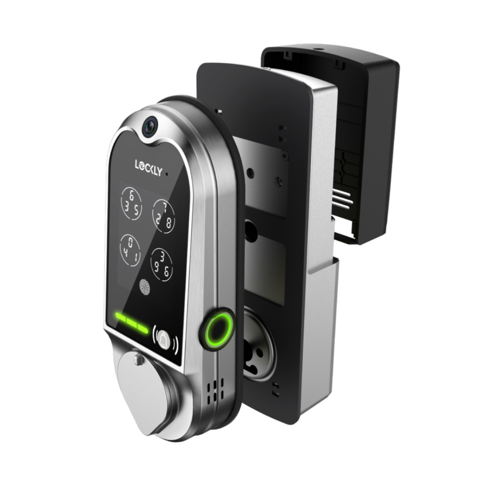 Lockly PGD798 SN - Vision Smart Deadbolt Lock + Video Doorbell - Saturn Nickel