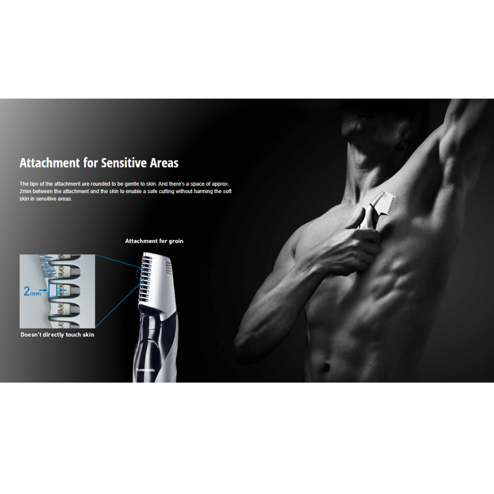 Panasonic ER-GK60-S541 Wet & Dry RC power Precision Body Hair Trimmer