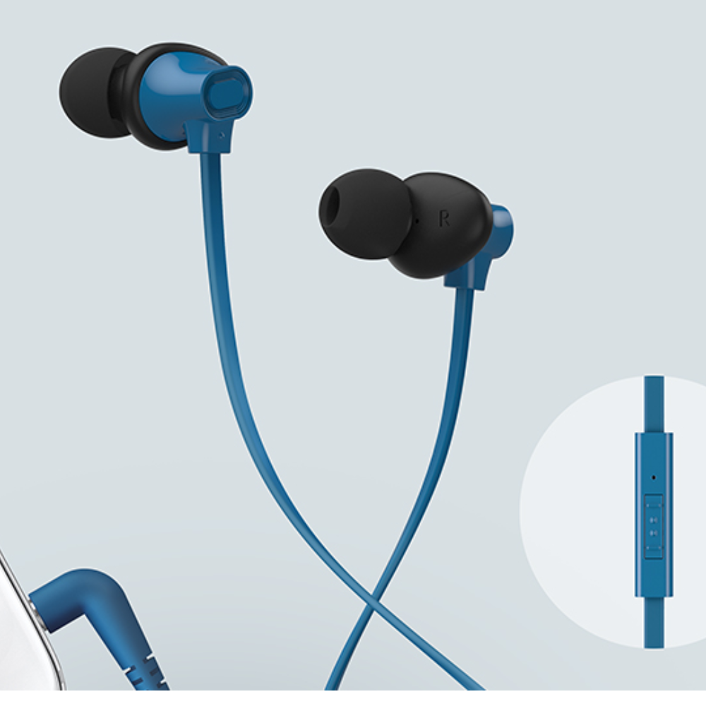 Panasonic RP-TCM130E In-ear Remote/Mic earphone In-line control, 3 sizes of ear pieces included-c