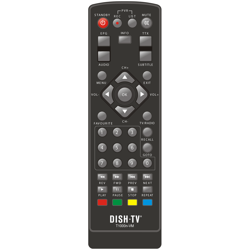 Remote Control For Dish TV T1000n-VM