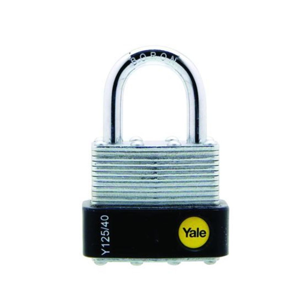 Yale Y125 Series 40mm Padlock Laminated Steel Zinc DP - Y125B/40/122/1