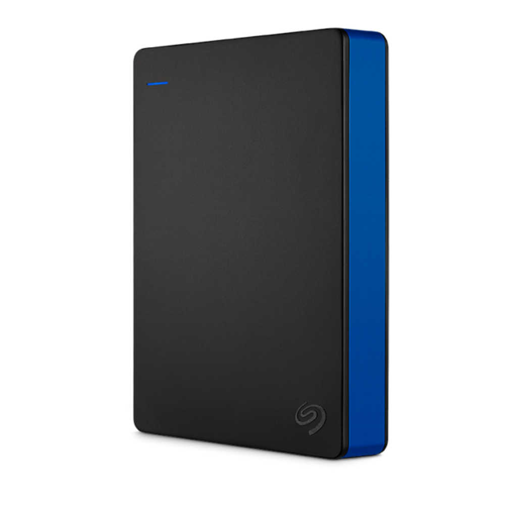 Seagate Game Drive STGD4000400 - PS4 4TB Portable Hard Drive - External - Black, Blue - USB 3.0