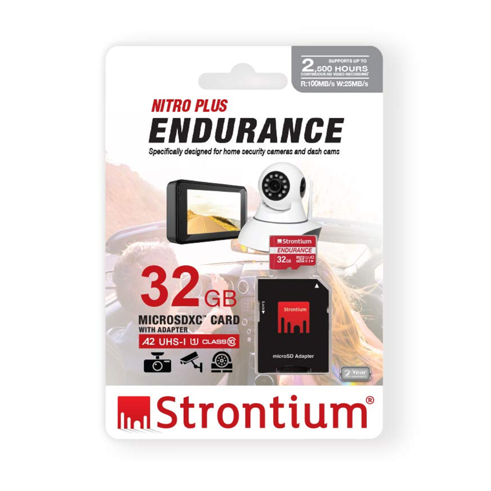 Strontium Nitro Plus Endurance SRP32GTFU1ES - A2 32GB Class 10/UHS-I (U1) microSDHC