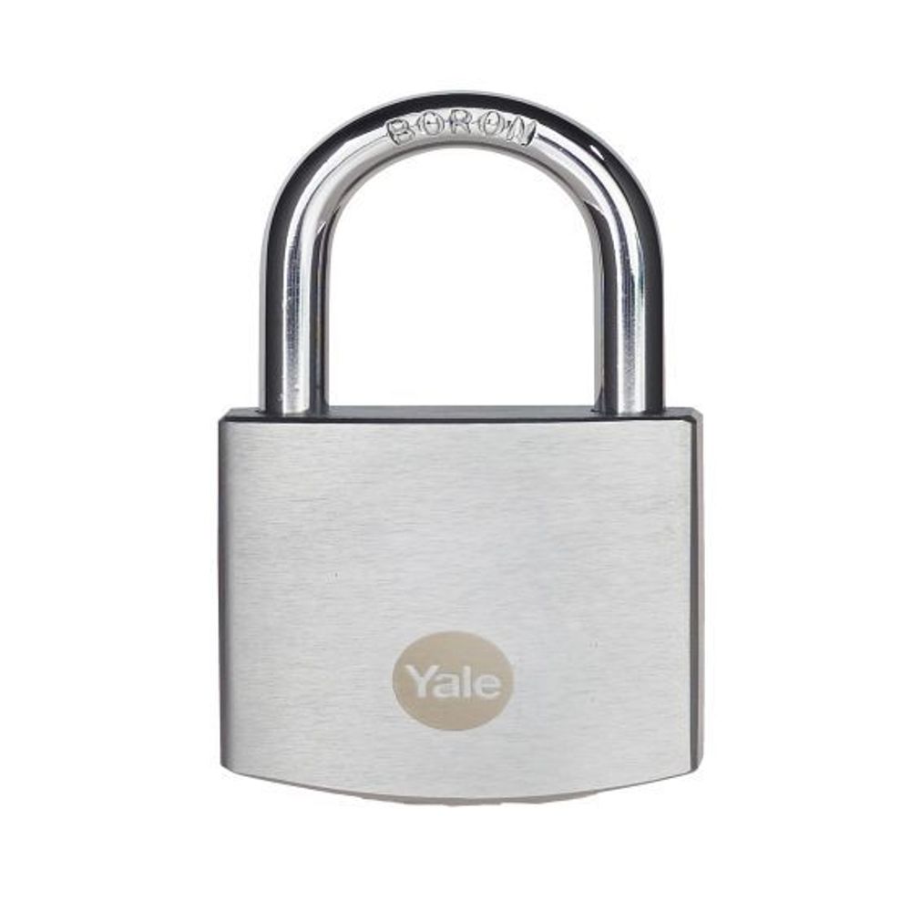 Yale 50mm Brass Padlock with Chrome Finish - Y120B/50/127/1