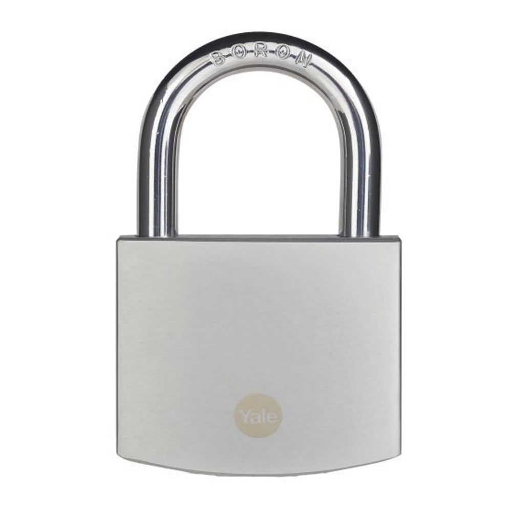 Yale 60mm Brass Padlock with Chrome Finish - Y120B/60/135/1