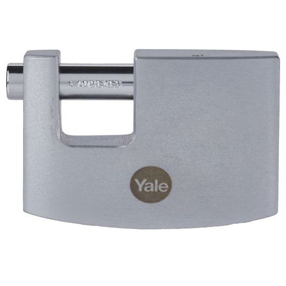 Yale Y124B/60/110/1 60mm Brass Shutter Padlock with Chrome Finish - Y124B/60/110/1