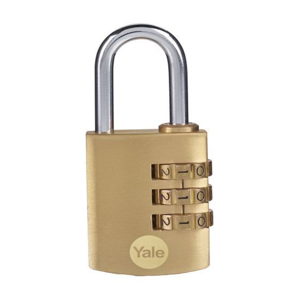Yale 30mm Brass Combination Padlock - Y150B/30/125/1