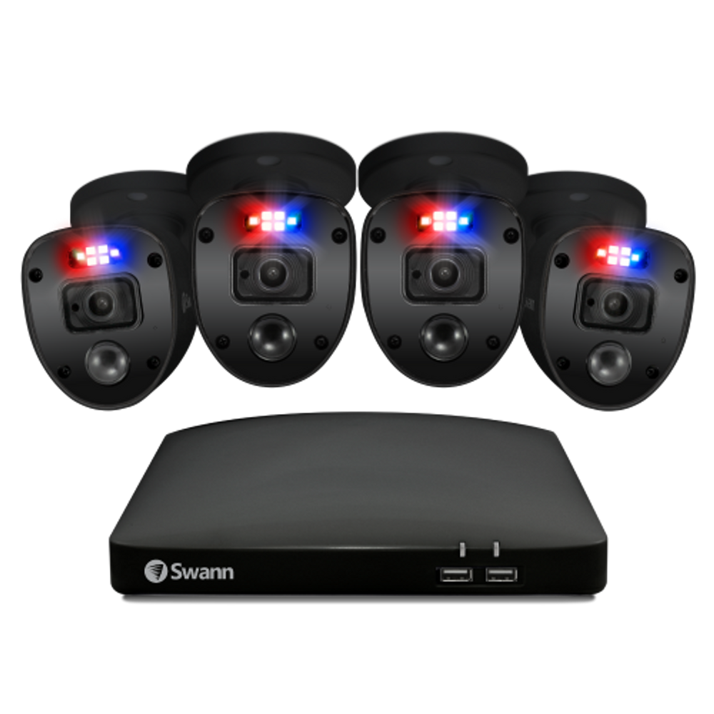 Swann SWDVK-446854SLB-AU Black Enforcer 4 Camera 4 Channel 1080p Full HD DVR Security System