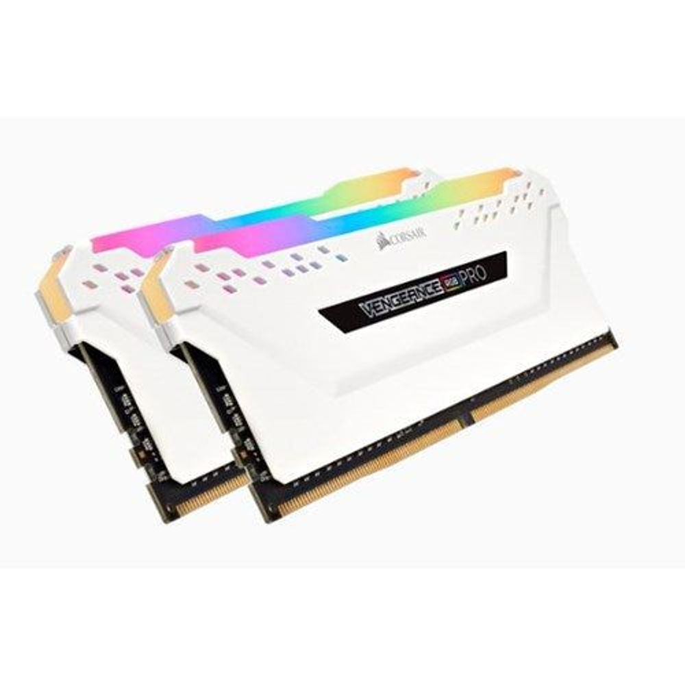 Corsair Vengeance RGB Pro 32GB (2 X 16GB) DDR4 3200MHz C16 Memory Kit White