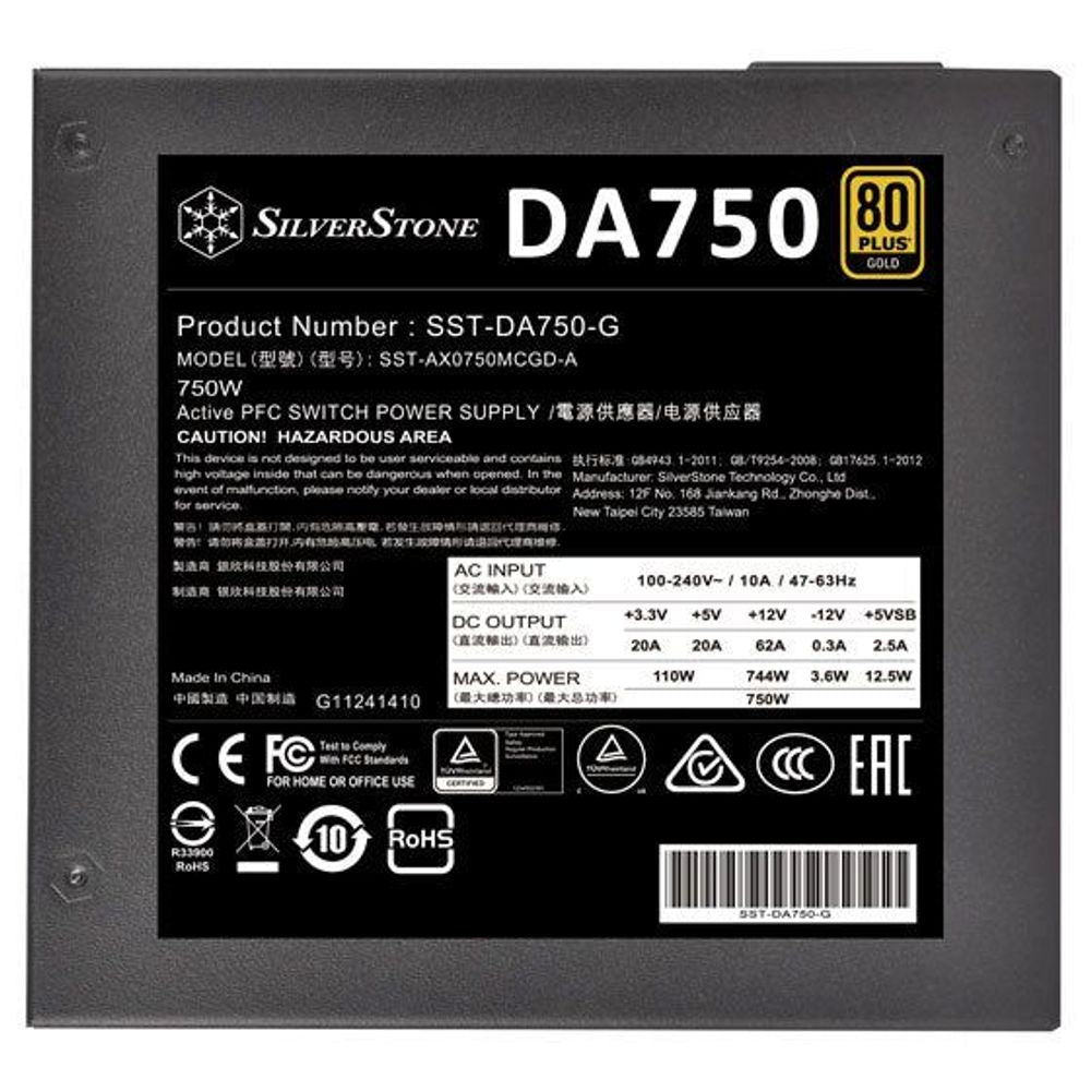 Silverstone DA750-G Decathlon Gold 750W PSU