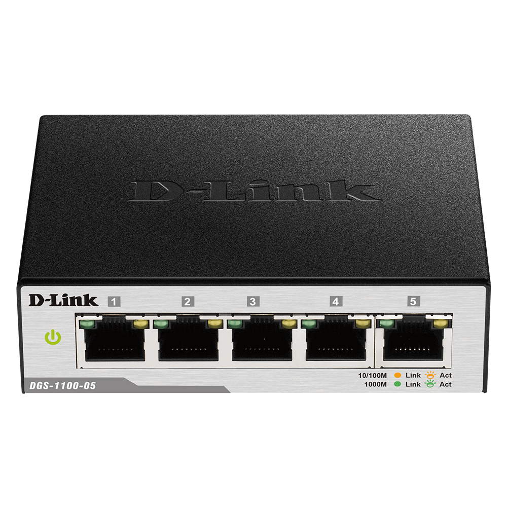 D-Link DGS-1100-05V2 5-Port Gigabit Smart Managed Switch