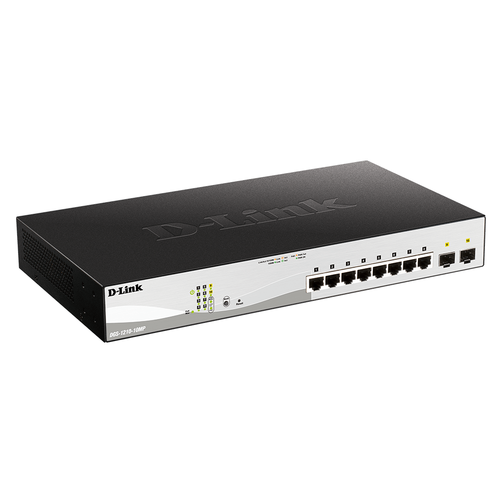 D-Link DGS-1210-10MP 10-Port Gigabit Smart Managed PoE Switch