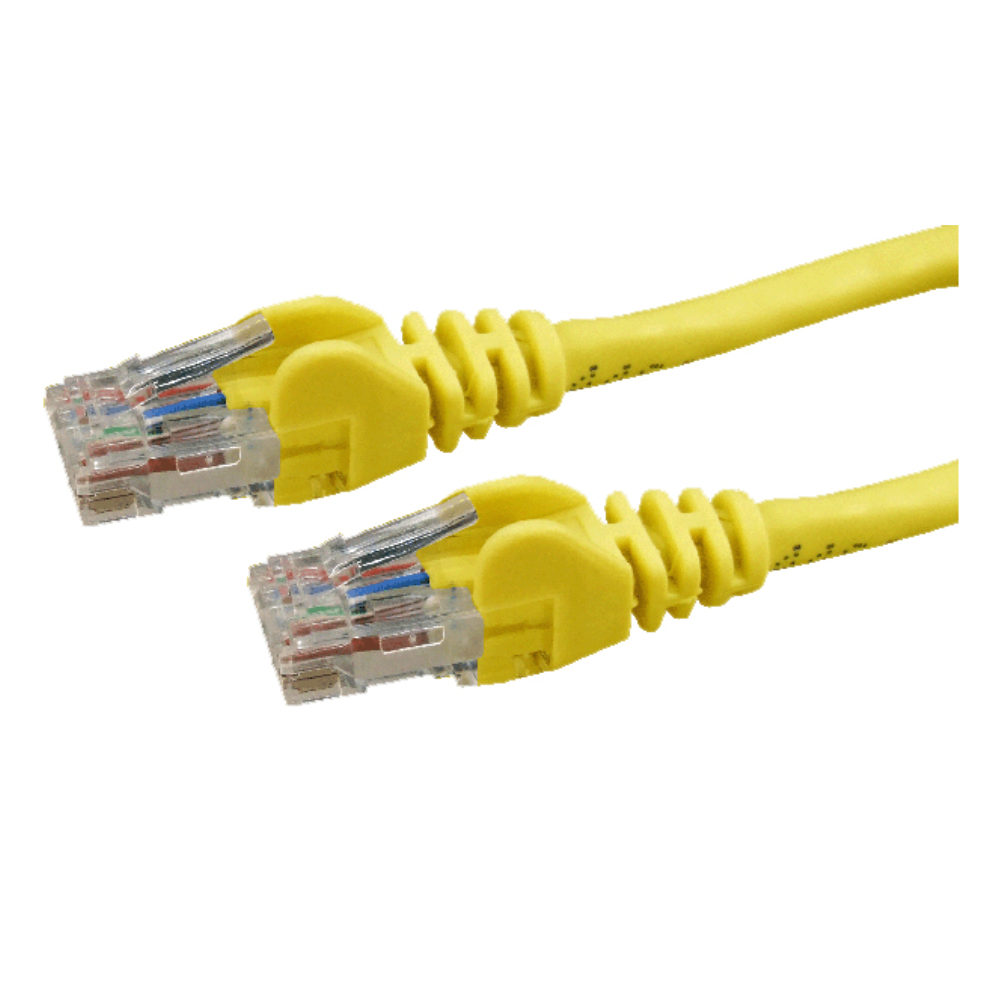 Dynamix PLY-C6A-5 - 5m Cat6 Yellow UTP Patch Lead (T568A Specification) 250MHz