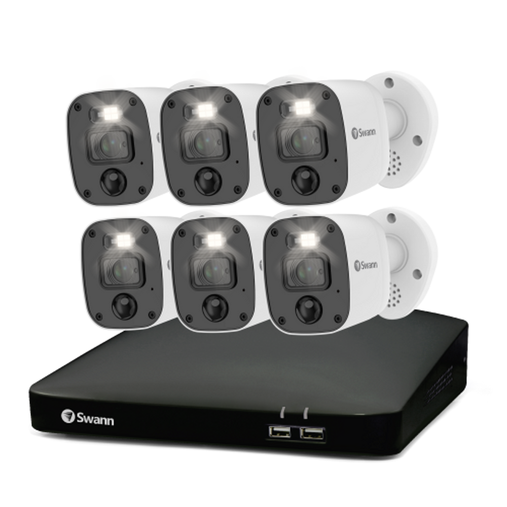 Swann SWDVK-856806MQB Enforcer 6 Camera 8 Channel 4K Ultra HD DVR Audio/Video Security System