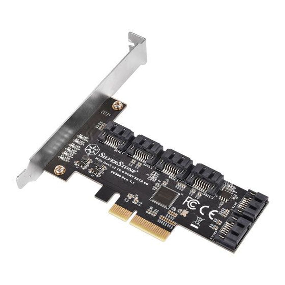 Silverstone ECS06 PCIe Sata3 6-port Card