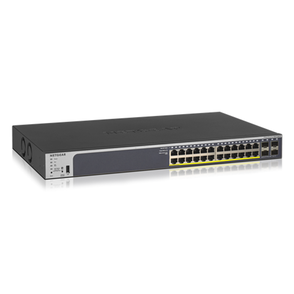 Netgear GS728TP-200AJS 24-Port Gigabit PoE+ Smart Managed Pro Switch with 4 SFP Ports - 24 Ports - Manageable