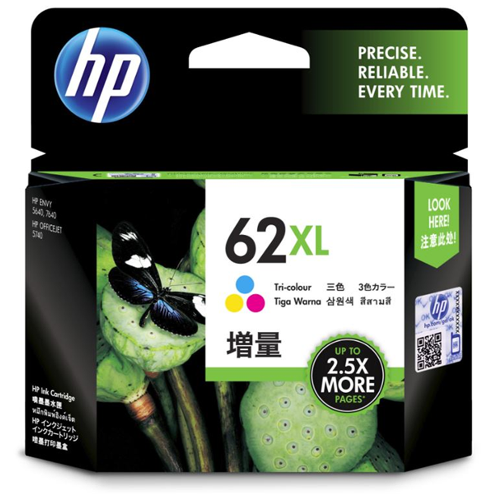 HP 62XL Tri-Colour High Yield Ink Cartridge