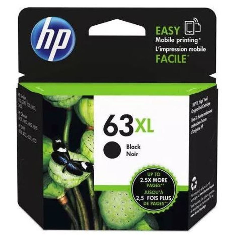 HP 63XL Black High Yield Ink Cartridge