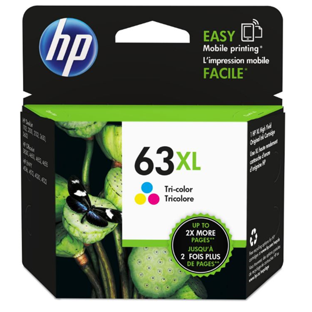 HP 63XL Tri-Colour High Yield Ink Cartridge