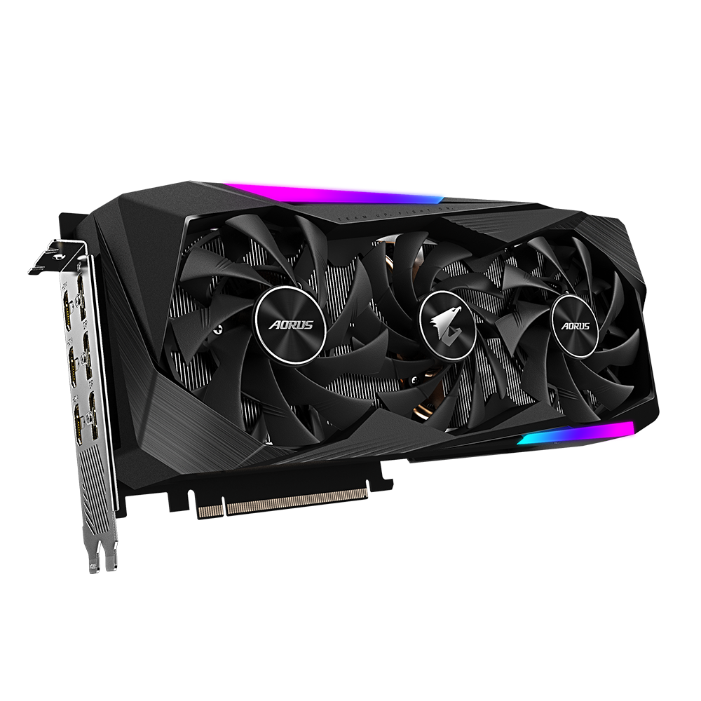 Gigabyte Geforce RTX 3070 Aorus Master 8g Rev 2.0 LHR Graphics Card, 8gb GDDR6, Displayport 1.4a X3, HDMI 2.1 X3