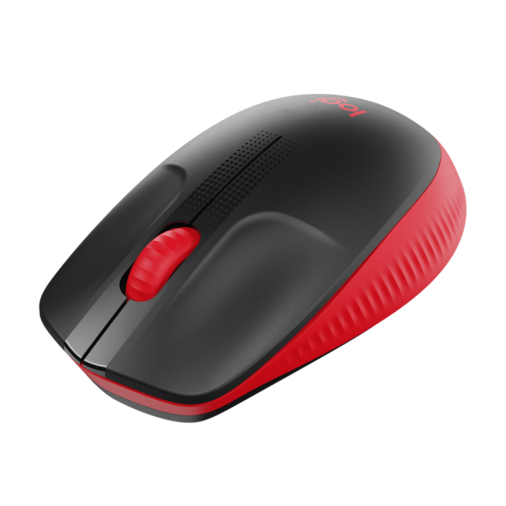 Logitech M190 USB Wireless Fullsize Mouse - Red